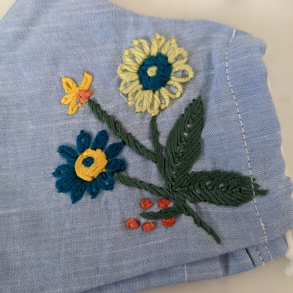 Handmade Embroidered Pocket Filter Face Mask - Picture 3 of 5